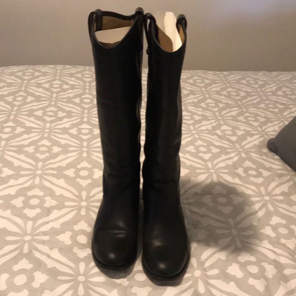 FRYE Melissa button leather boots extended calf